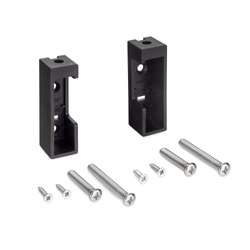 Zestaw uchwytów do szafy Luxe, czarne - montaż do boku