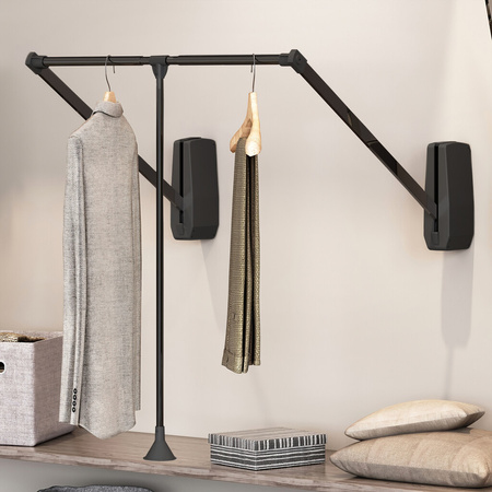 EMUCA pantograf Hang mocowany do ściany, 600-830, Chrom