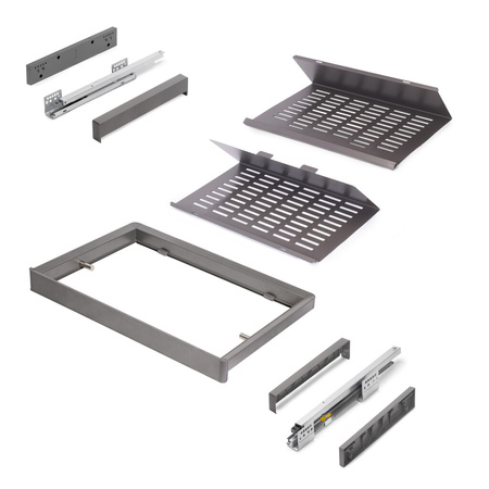 Zestaw szuflad na buty Quartz M60, tytanowy