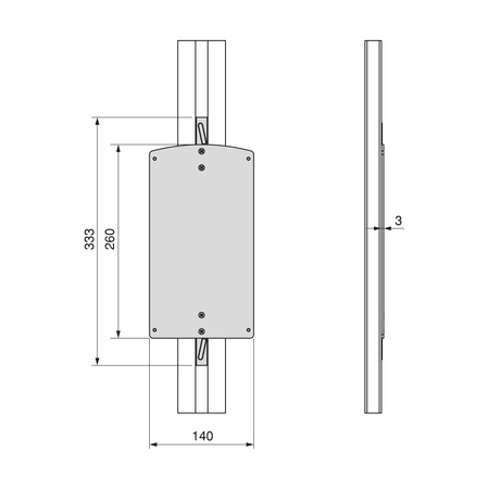 ZERO teksturowana czerń - Adapter do mocowania w profilu pantografu HANG