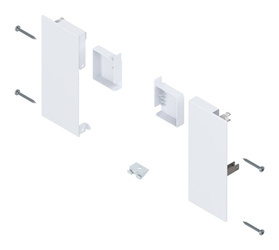 Mocowanie frontu MERIVOBOX , do szuflady wewnętrznej, lewe/prawe, kolor - jedwabiście biały mat