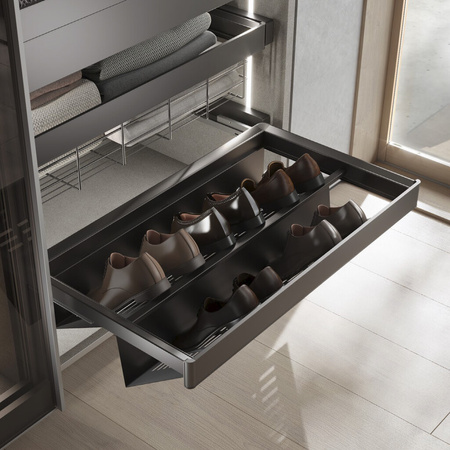 Zestaw szuflad na buty Quartz M80, tytanowy