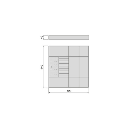Zestaw Quartz – rama z cichym domykiem + szuflada organizacyjna z M60, tytanowa