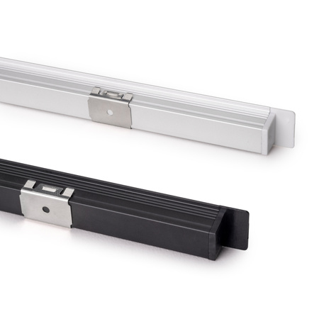 LED PYXIS - oprawa wpuszczana (24V) ciepła biel (2700K), długość 2,3m, czarny anodowany