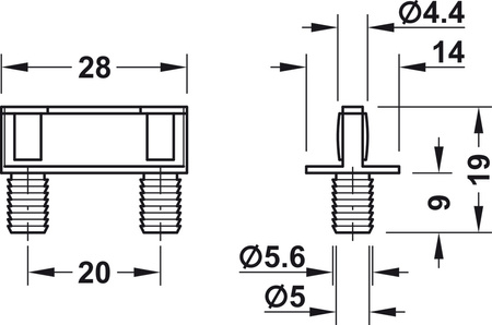Hafele Slido F-Line11 12A Infront - prowadnica z rolkami ślizgowymi