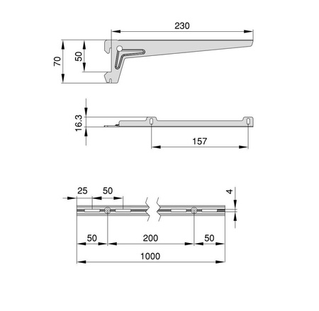 JAGMET - zestaw regałów 3 półkowych - gł. 230 mm