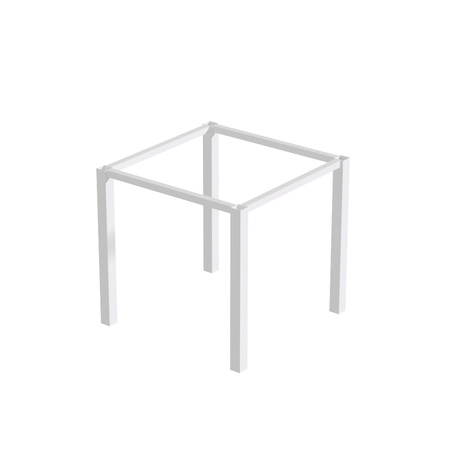Emuca - nogi kwadratowe i rama stołu, 750x750mm, biały