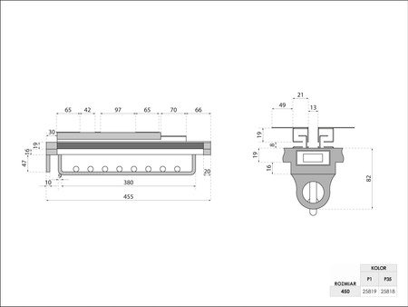 WB-669 P35 Wieszak wysuwny SYMPHONY antracytowy