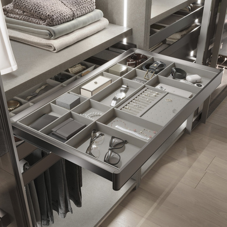 Szuflada organizacyjna Quartz M80, tytanowa