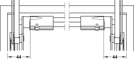 Hafele  Free up push, drążek poprzeczny, do Free swing/up