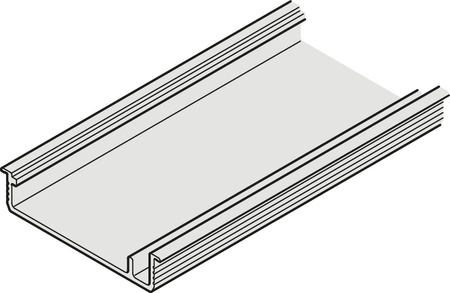 Hafele Slido F-Flush57 06A - Szyna F-Fl57 LS1200 czarna