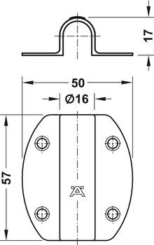 LOOX - przełącznik - adapter srebrny