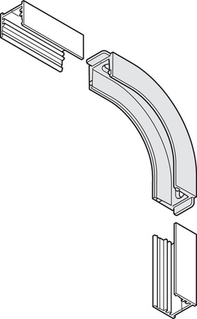 OneCable - Łącznik narożny 90° między dwiema płaszczyznami