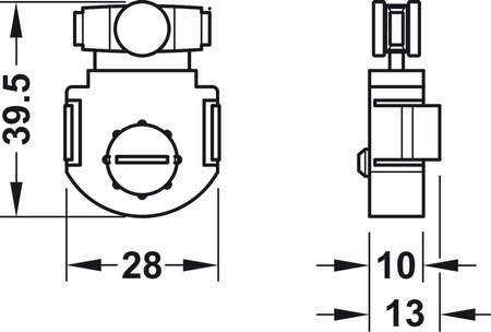 Hafele Slido F-Line11 12A Infront - Zespol jezdny
