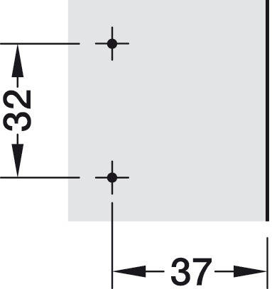 Hafele - prowadnik Metalla M510, krzyżakowy na wkręty