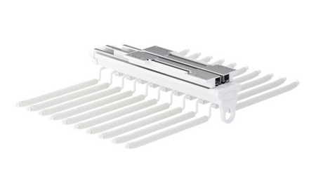 WB-668 P1 Wieszak na spodnie podwójny SYMPHONY - biały