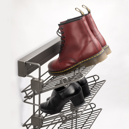 Wysuwana półka na buty Quartz, lewy, tytanowy