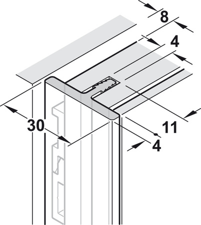 Hafele  - Profil maskujący systemu Eilox