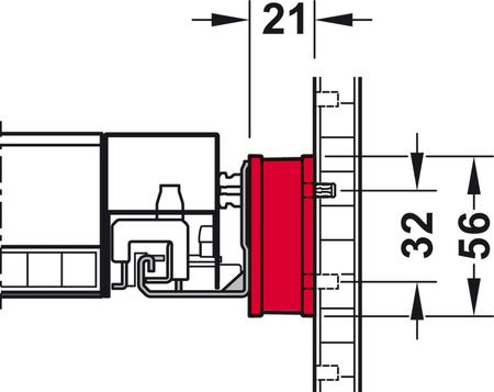 listwa dystansowa, do ramy wysuwanej i wieszaka wysuwanego na spodnie Hafele Dresscode