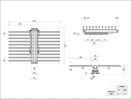 WB-668 P1 Wieszak na spodnie podwójny SYMPHONY - biały