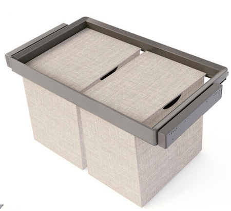 Zestaw Quartz – rama z cichym domykiem i 2× kosz tekstylny