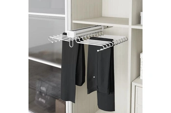 Wieszak podwójny na spodnie biały