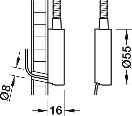 LED2034 12V/19W 30K/CRI90/Al.Chr,/450mm