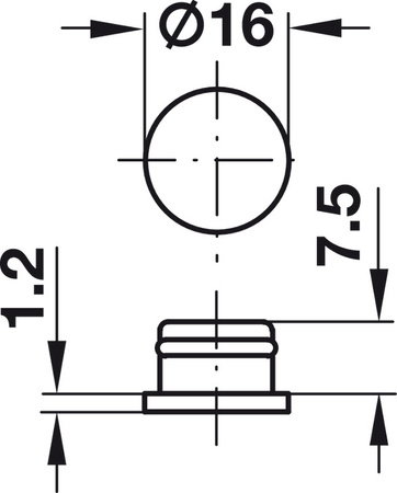 Zaślepka z logo Hafele, do gałki obrotowej Symo