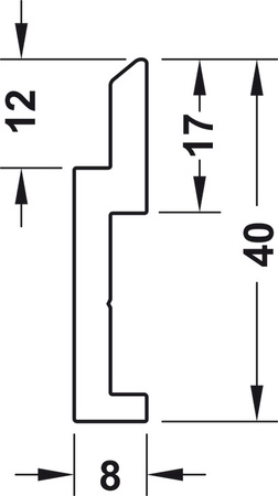 Hafele  - Profil do zawieszania systemu Eilox Standard