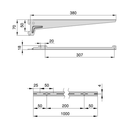 JAGMET - zestaw regałów 3 półkowych - gł. 380 mm