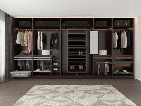 Kosz obrotowy na buty PREMIUM – 12 poziomów, Wysokość 1910-2110 mm obrót 360°, kolor mocca