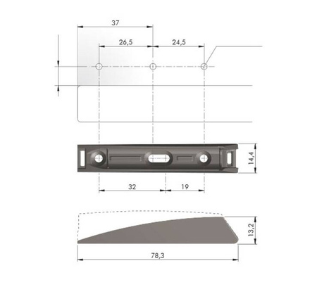 Płytka montażowa do K-Push 37mm, szary