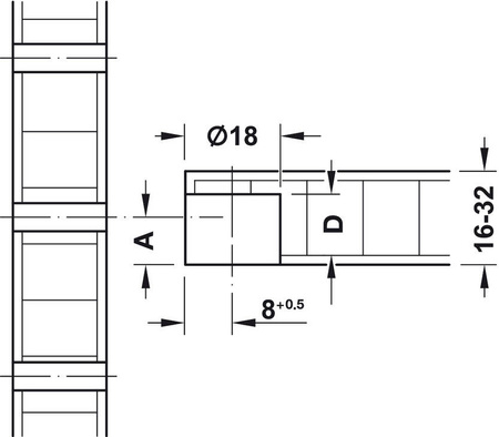 złącze TAB-V 32 nikiel