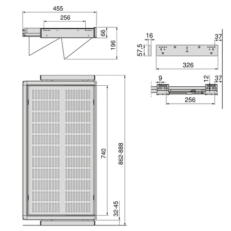 Zestaw szuflad na buty Quartz M90, tytanowy