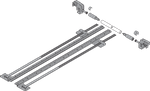 TANDEM Stabilizacja boczna, dł.=410 mm, KB=1400 mm, pełen wysuw, do przycięcia