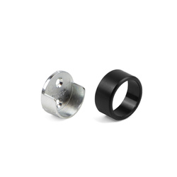 Drążek 28 mm - Boczny uchwyt - czarny