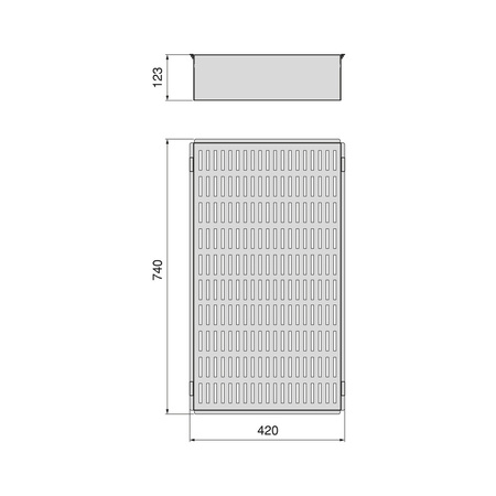 Szuflada metalowa Quartz M90, tytanowa